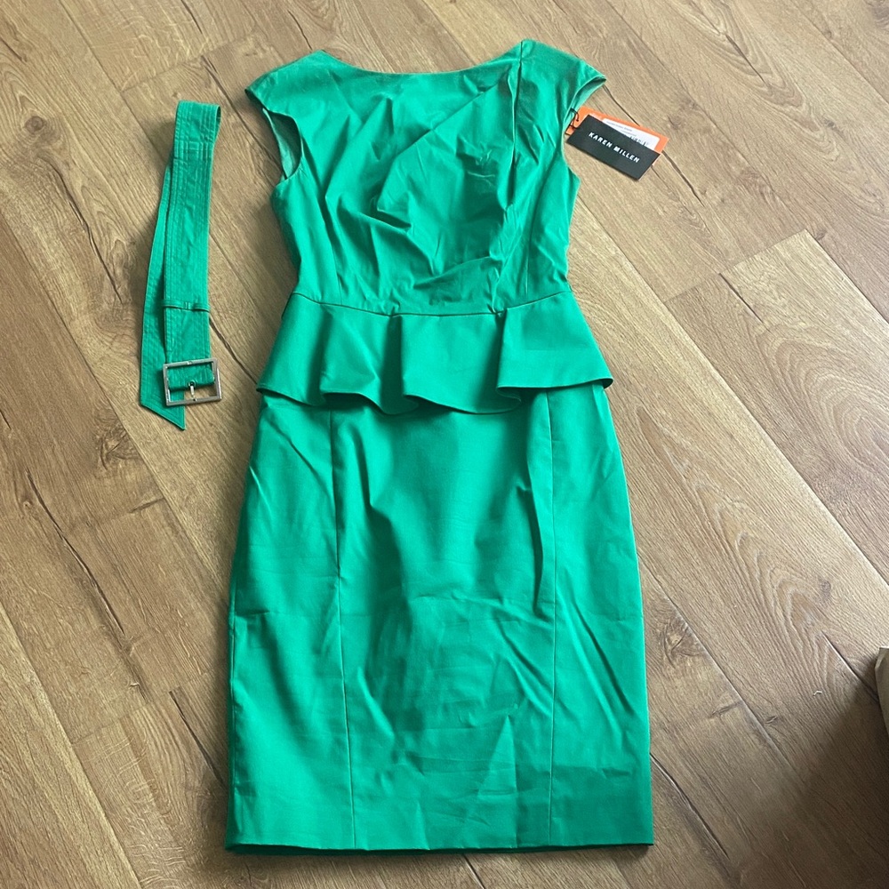 Karen Millen Emerald Long Sleeve Dress